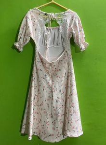 Offwhite Midi Dress For Women