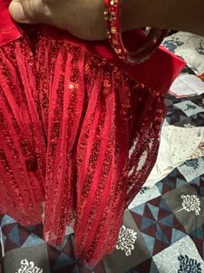 Sparkling Red Sequin Skirt