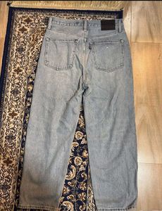 Distressed Light Wash Wide Leg Jeans