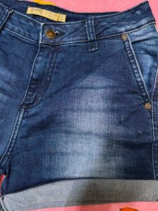 Dark Blue Denim Shorts