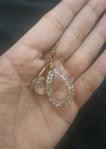 Beautiful Long Earrings With Beads IN Net