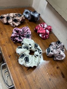 Set of 6 Satin Scrunchies