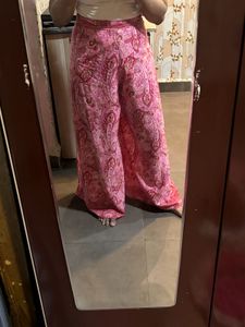 pink plazo pants