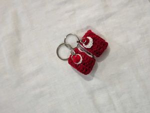 Handmade Crochet Keychain set 6pc