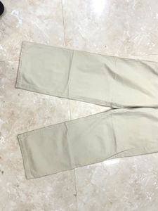 Beige Straight Leg Pants