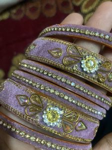 Elegant Lavender Bangles Set
