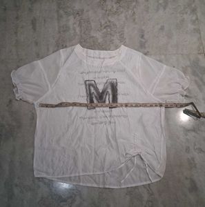 White Graphic Print T-Shirt