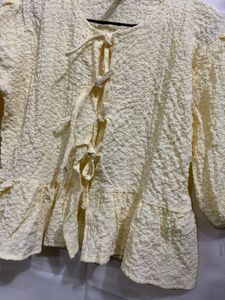 Chic Textured Peplum Top