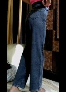 Charcoal Grey Straight Comfortable Jeans (Woman)