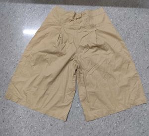 Korean Khaki Wide Leg Shorts
