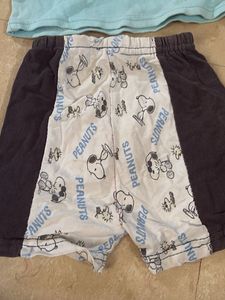 Cute Snoopy T-Shirt and Shorts Set