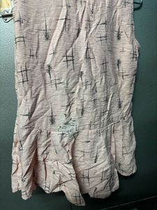 Peach Sleeveless Top with Unique Design