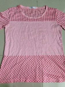 Bossini Pink  T-Shirt Graphic Print
