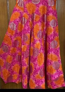 🆕Vibrant Pink &amp; Orange Ethnic Skirt/Lehnga