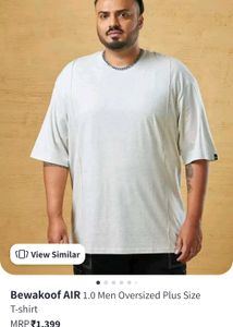 Bewakoof AIR MEN OVERSIZED Plus Size tshirt: 4XL