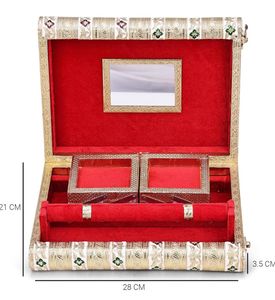 Gold Jewellery Vanity Box Organisers Fashionable