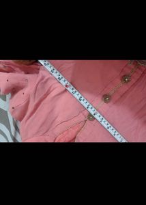 Elegant Peach Embroidered Kurta