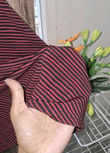 Red and Black Striped Tunic
