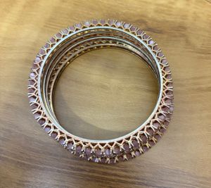 Rose Quartz Anti Tarnish Bangles