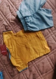 Cute Yellow &amp; Blue Baby Outfit