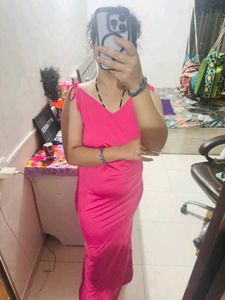 Pink Maxi Slip Dress