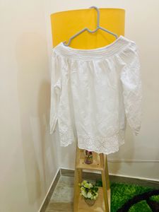Pure White Schiffli Crop Top