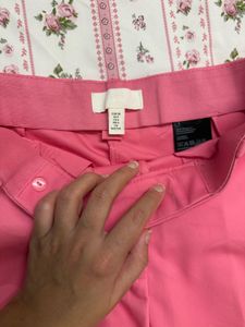 Hot Pink Tailored Straight Leg Trousers