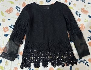 Elegant Black Lace Top