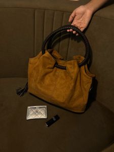 NINE WEST Stylish Suede Hobo Bag with Tassel