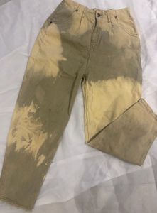 Distressed Bleach Wash military  Jeans