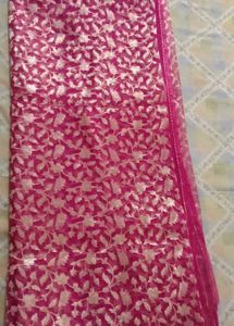 Elegant rani Pink Banarasi Silk Saree