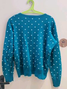 Blue Polka Dot Pullover