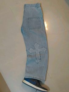 Cross Patch Denim Jeans