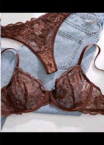 Lace Bra and Thong Set