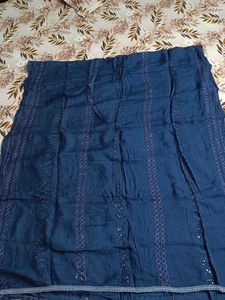 Elegant Blue dupatta with Embellishments