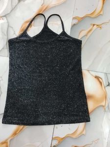 Sparkly Black Camisole Top