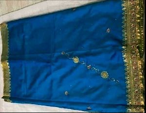 Blue pure wedding kanjeevaram silk saree