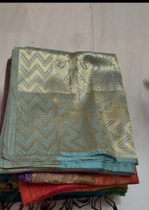 Elegant Teal & Gold Banarasi Silk Saree
