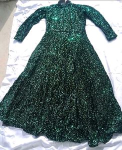 Sparkling Emerald Green Sequin gown