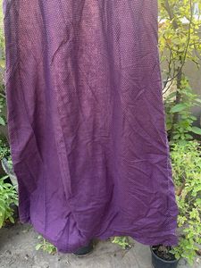 Purple Ethnic Gown with Ditsy Print