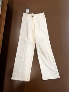 Cream Wide Leg Trousers