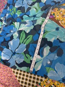 Blue Floral Print Kurta