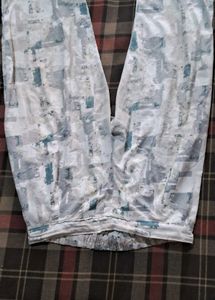 Abstract Print Wide Leg Pants
