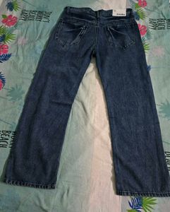 Blue Denim Straight-Fit Jeans for Women