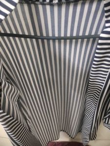Striped Open Front Cardigan
