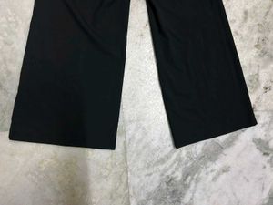 MANGO Chic Black Wide Leg Pants