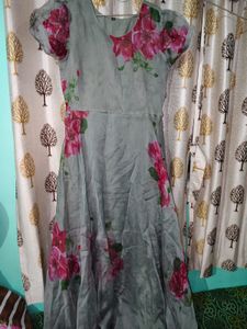 Elegant Floral Print Gown
