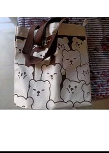Cute Bear Canvas Tote Bag