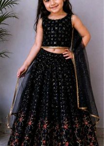 Sparkling Black Lehenga Choli Set size available 4
