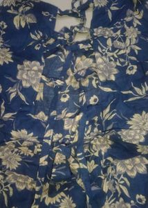 Floral Print back with lace kurti